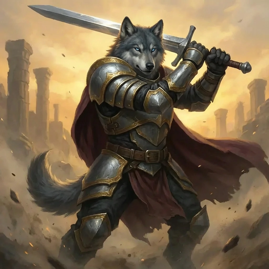 Example: Wolf furry art